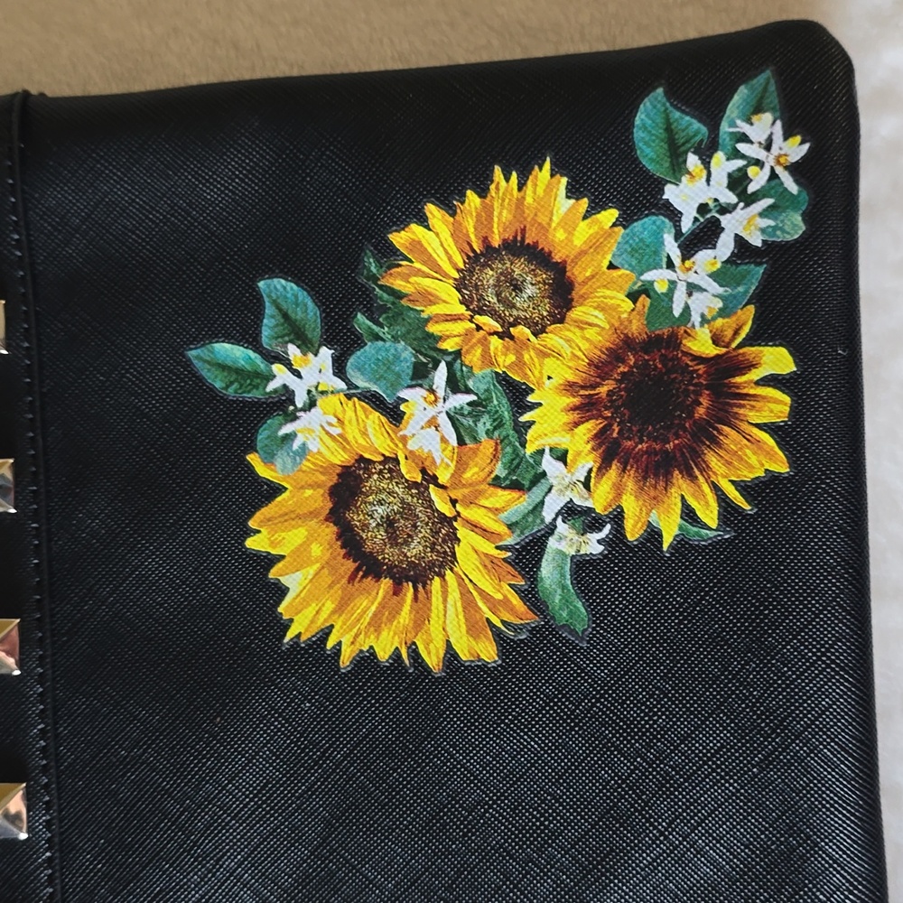 White House Black Market Sunflower Pouch Wristlet - Picture 3 of 11